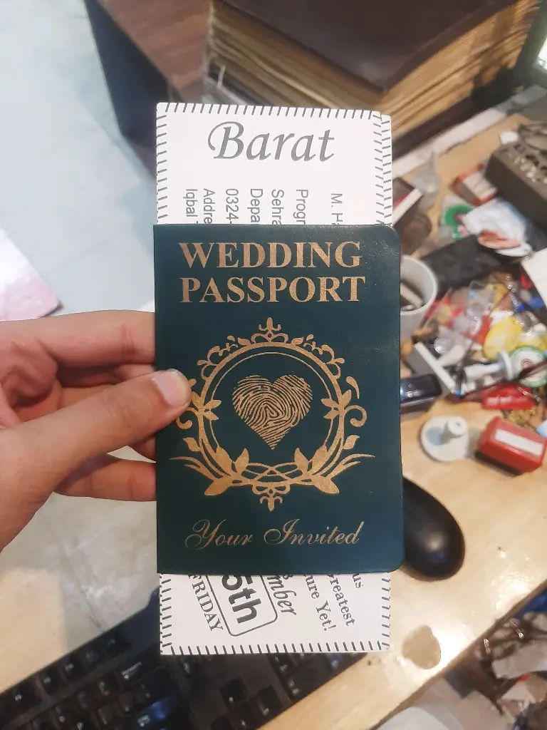 Passport Wedding Card Premium Quality Fully Customised 